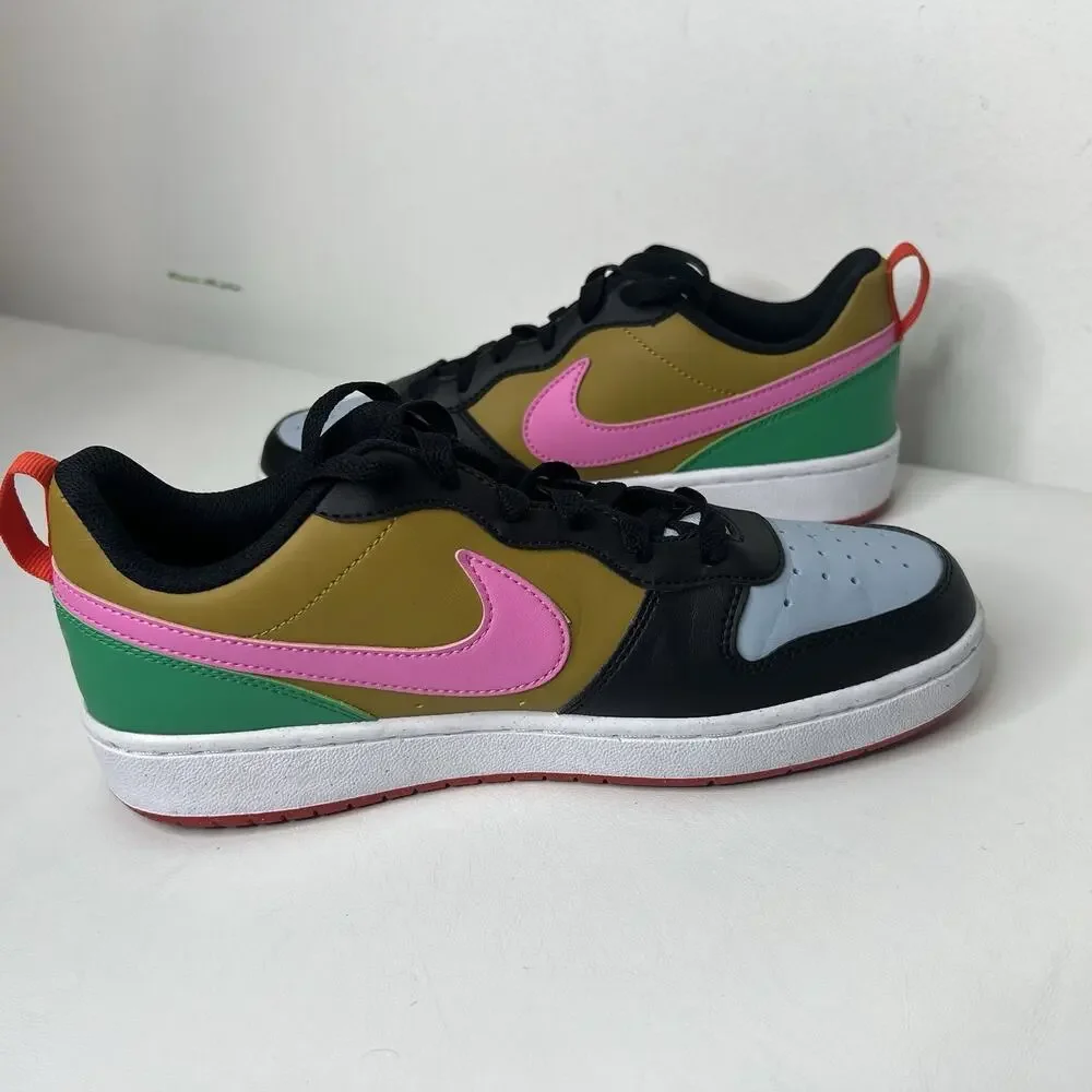 Nike Court Borough Low Multi Color Pink Swoosh Sneakers Size Women’s 8–8.5 - Y7